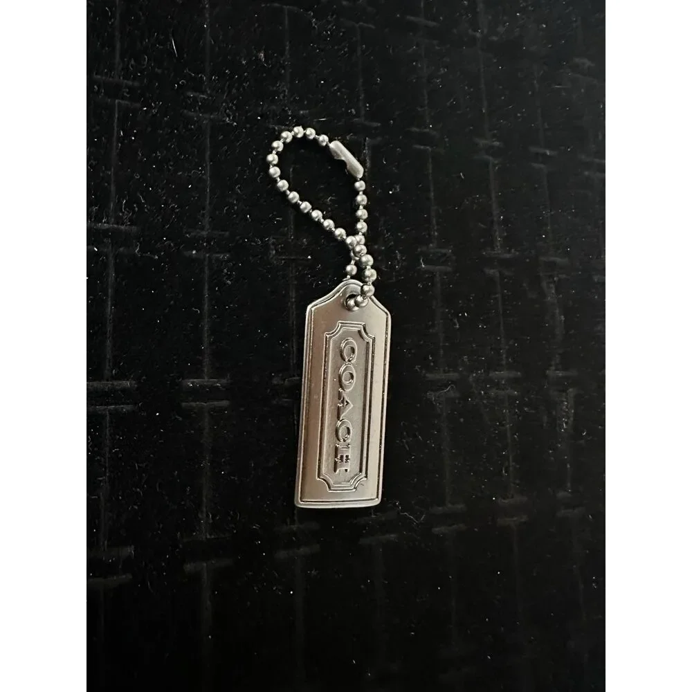 Coach Silver Metal Hangtag Keychain / Bag Charm EUC - Picture 2 of 4